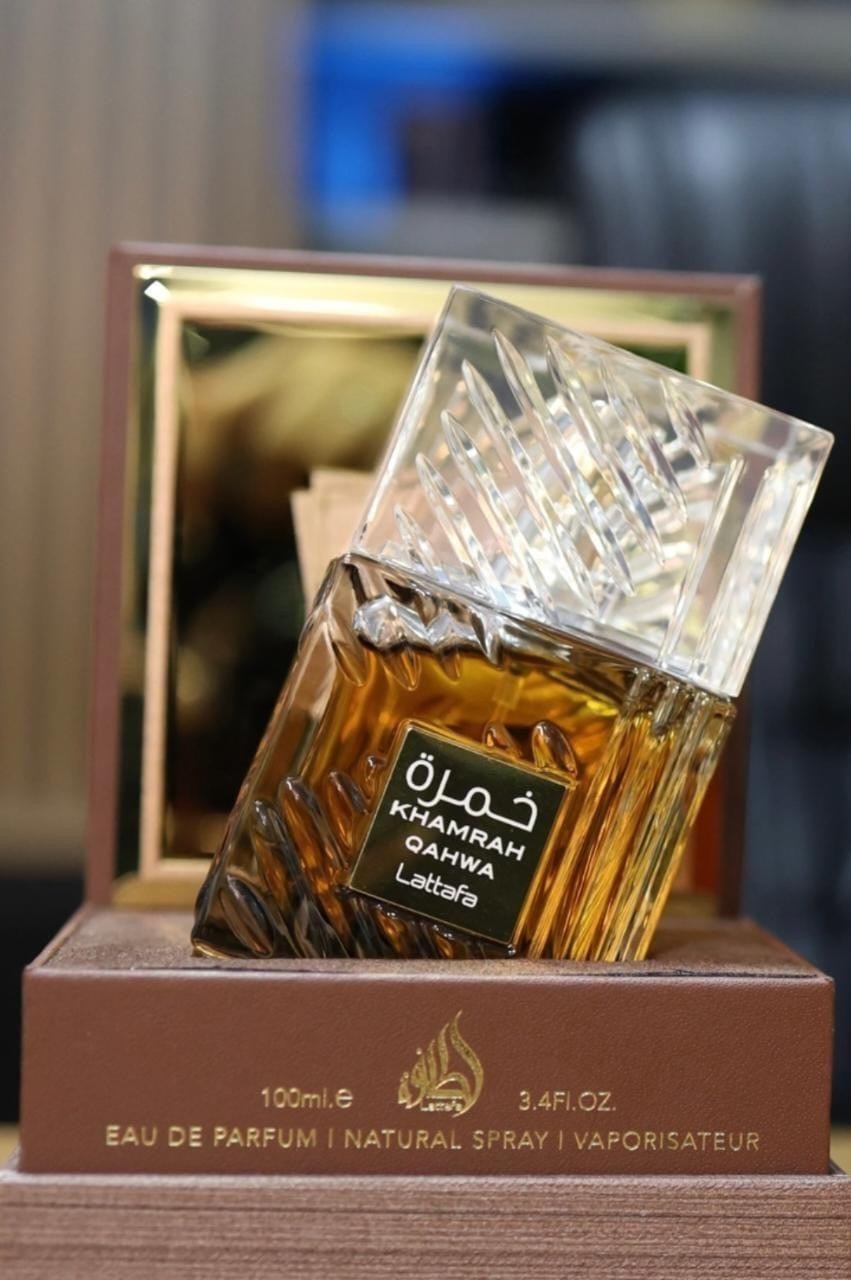 Lattafa Khamrah Qahwa Perfume 100ml (3.4 oz) EDP - Original Lattafa Khamrah Qahwa Unisex - Long Lasting Spiced Coffee & Gourmand Arabian Scent MOKS