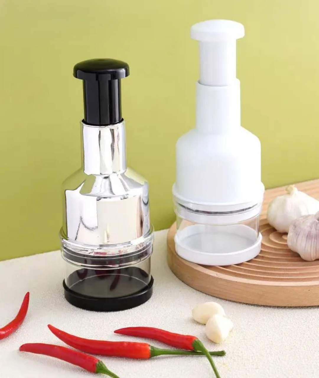 Hand pressure onion chopper  mini food chopper
