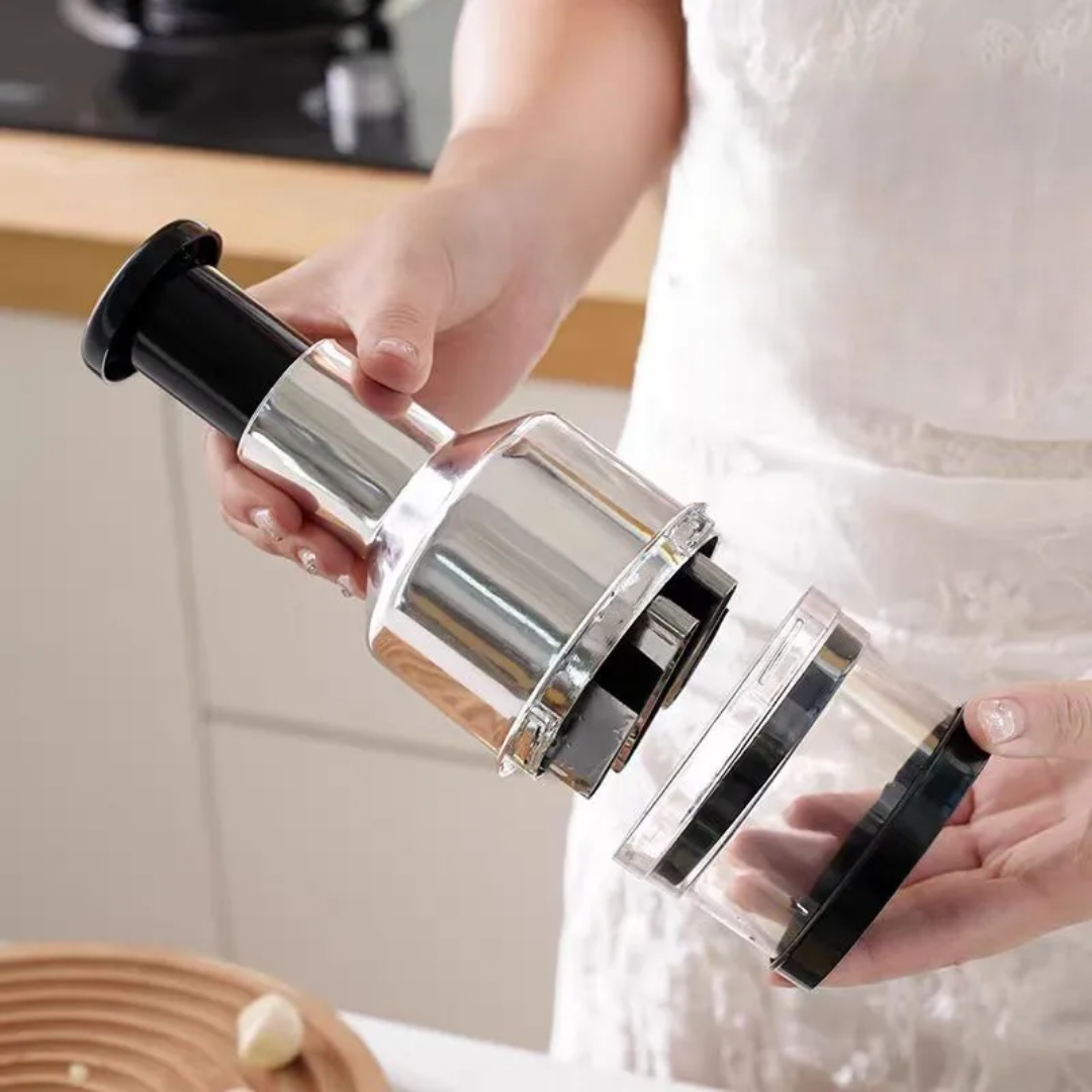 Hand pressure onion chopper  mini food chopper