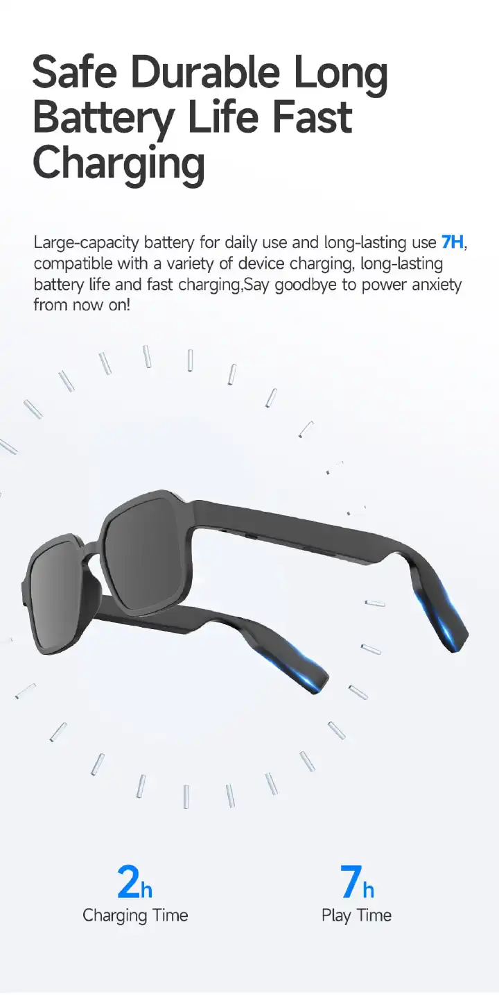 Smart Bluetooth Sunglasses Wireless Audio Glasses UV400 Handsfree Calls Music Sports Driving