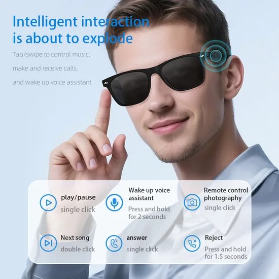 Smart Bluetooth Audio Sunglasses – Wireless Calls & Music UV Protection 🕶️🔥