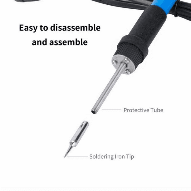 Tool DIY Adjustable Temp Handle Electric Soldering Iron Kit Set of 15(20cm)