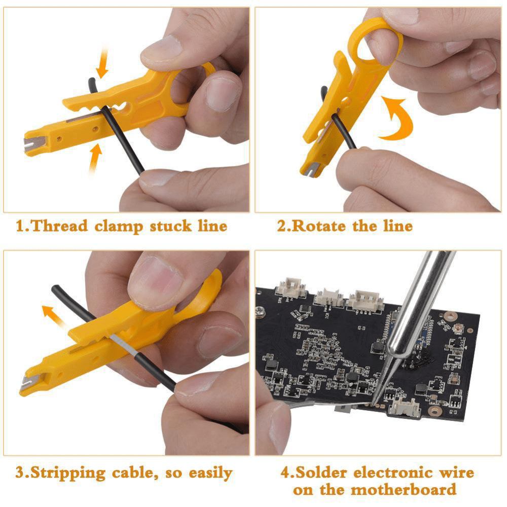 Tool DIY Adjustable Temp Handle Electric Soldering Iron Kit Set of 15(20cm)