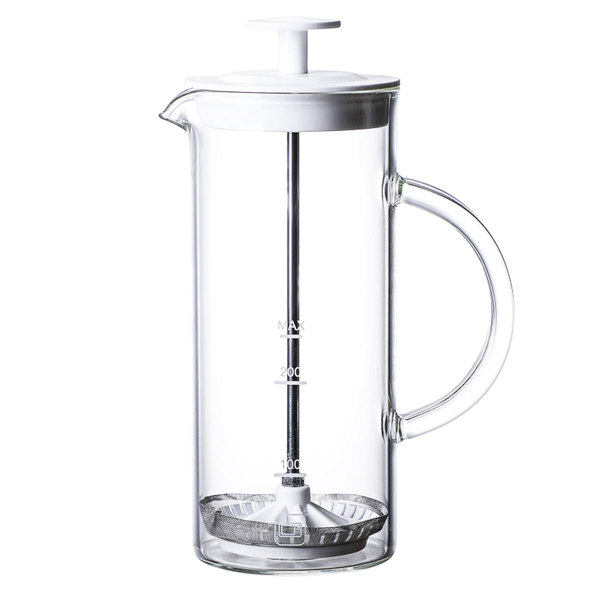 Milk Frother Manual Milk Foamer Glass Coffee Pot Coffee Milk Frother Glass French Press