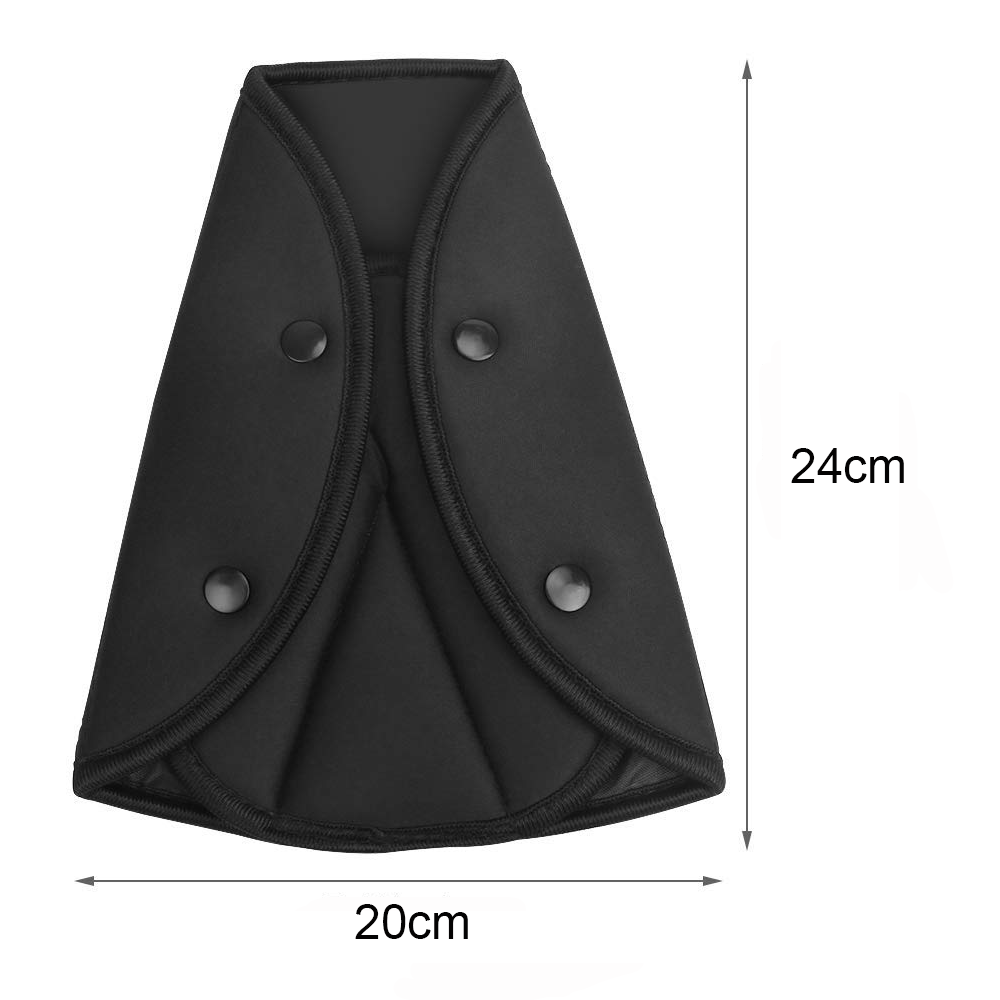 Car Triangle Fixer Soft Fabric Anti-Choke Foldable Snap-On Children's Shoulder Safety Belt Fixer
