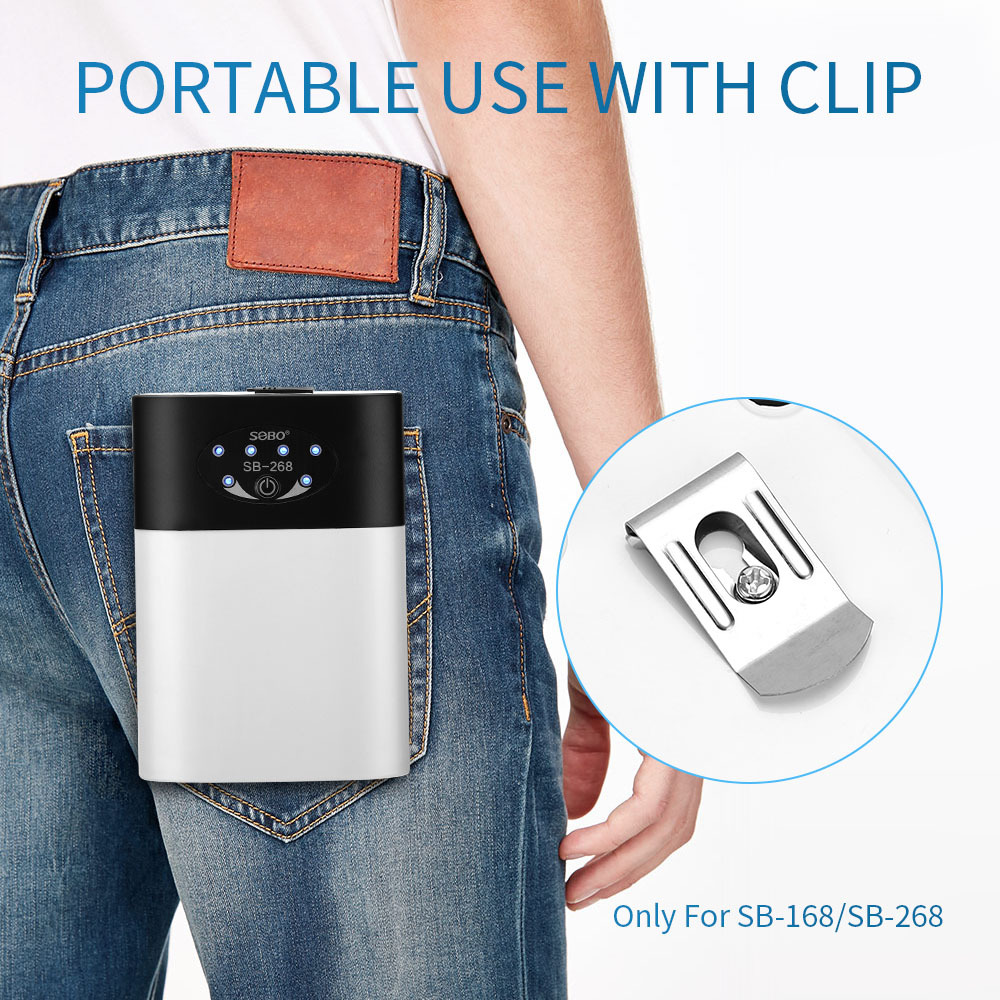 Portable Rechargeable Aquarium Air Pump, USB Battery Powered Quiet Oxygen Aerator with Air Stone, Check Valve & Air Tube For Fish Tank Outdoor Fishing