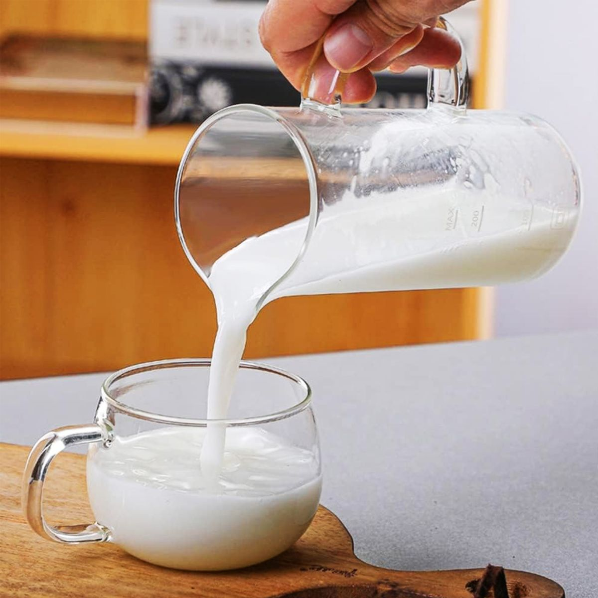 Milk Frother Manual Milk Foamer Glass Coffee Pot Coffee Milk Frother Glass French Press