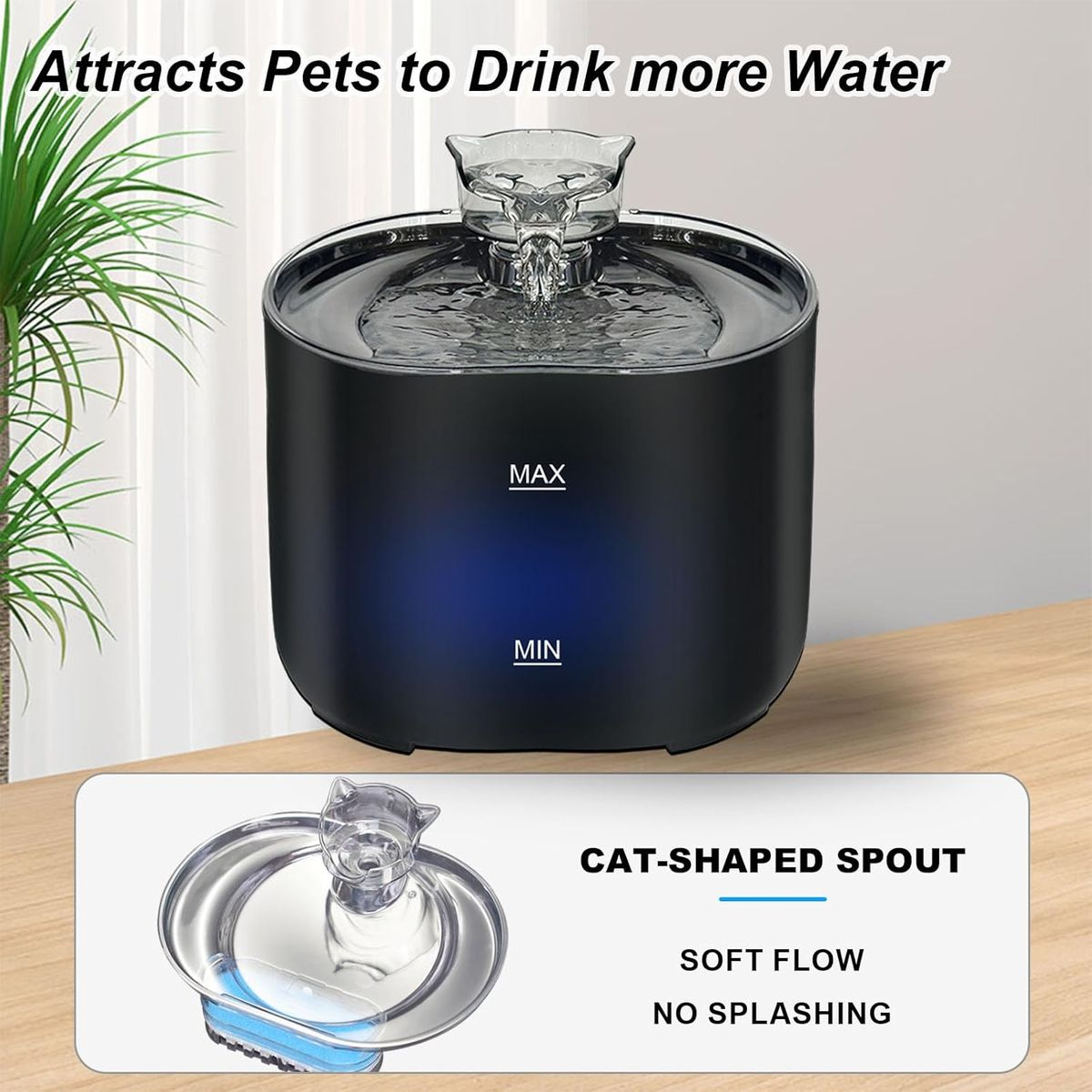 Cat Automatic Water Dispenser Circulating Intelligent Pet Feeder Silent Water Dispenser Flowing Dog Water Bowl