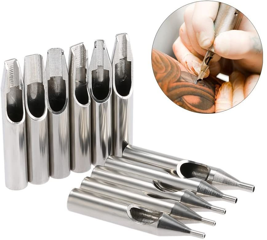 22Pcs Tattoo Needle Tube Set, Stainless Steel Mixed RL M1 DT Tattoo Needle Tips Kit With Storage Box For Tattoo Machine Pen Artist Supplies