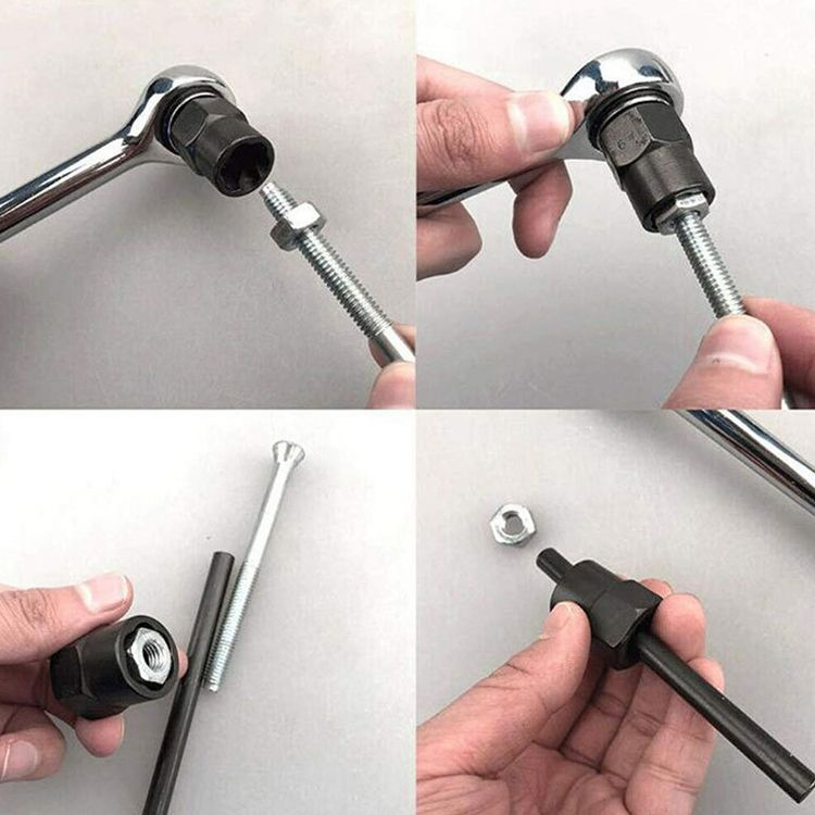 10-piece Damaged Nut Extractor Set, 10pc Stripped Screw, Bolt, and Hex Screw Removal Socket Tool