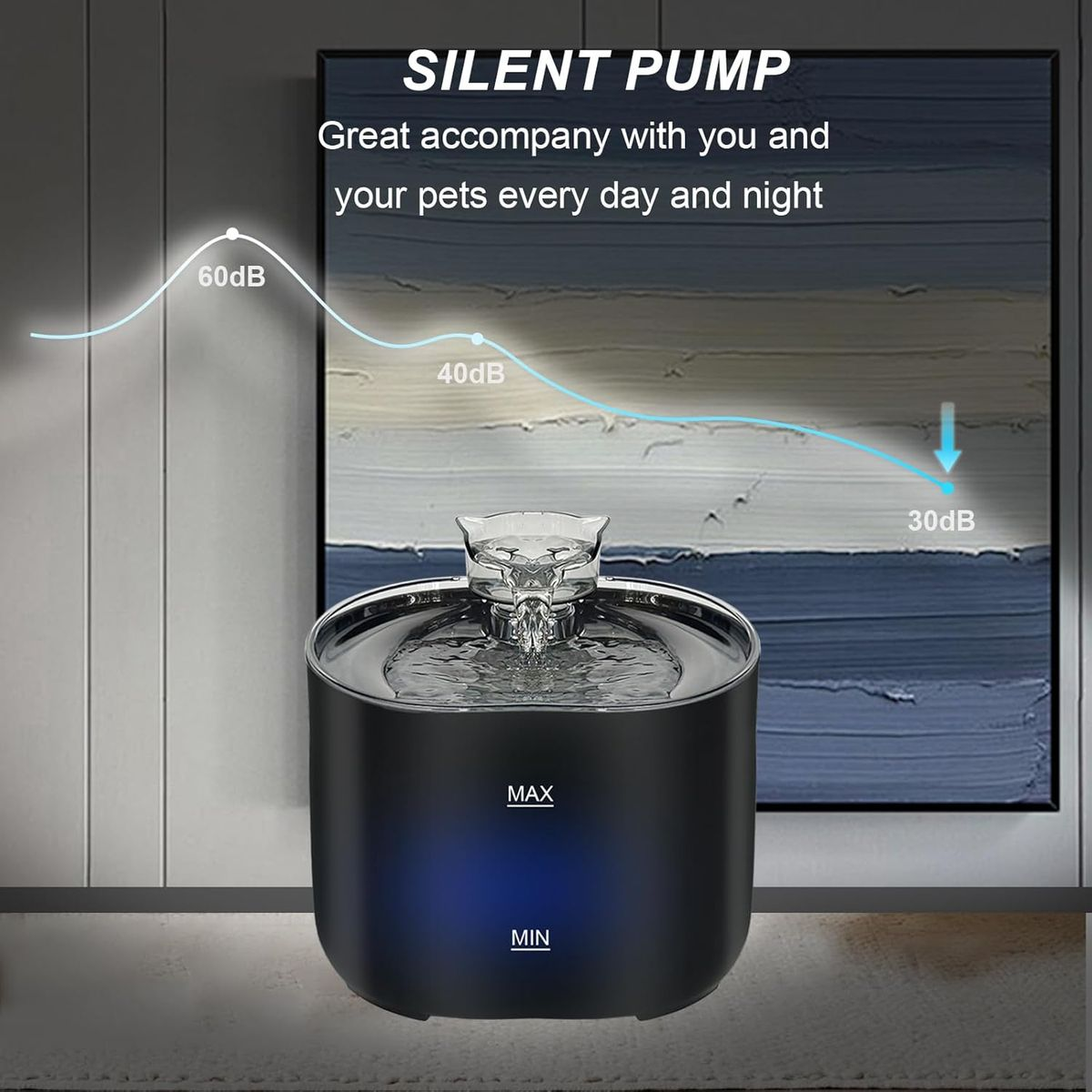 Cat Automatic Water Dispenser Circulating Intelligent Pet Feeder Silent Water Dispenser Flowing Dog Water Bowl