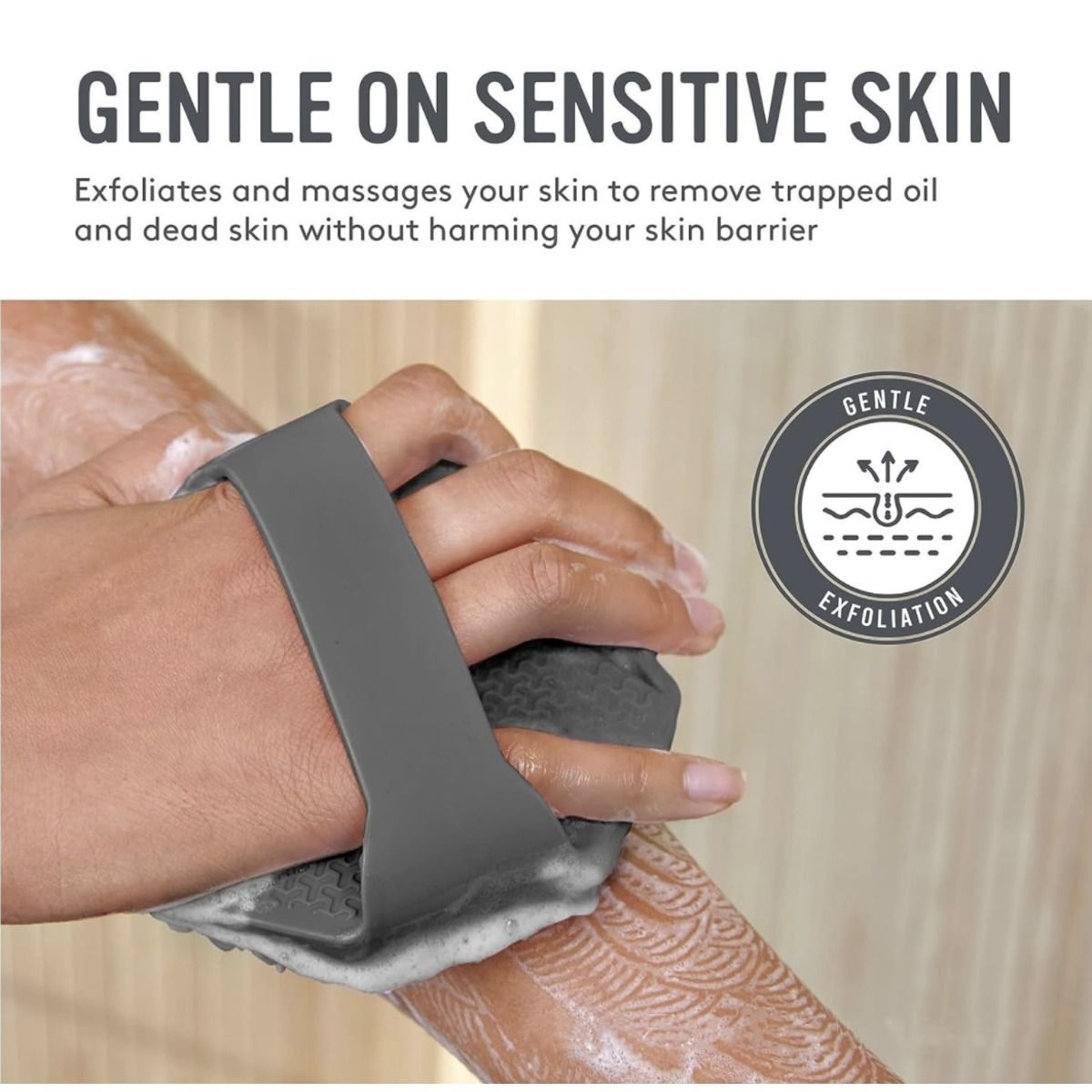 Silicone Body Scrubber - Black