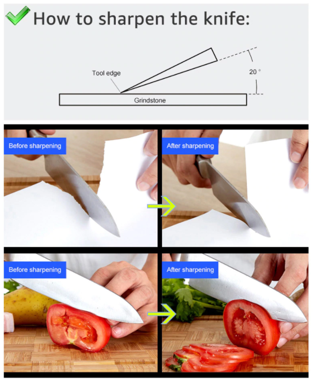 Manual Knife Sharpening Plates Set of 3 - 400,600,1000 Grit