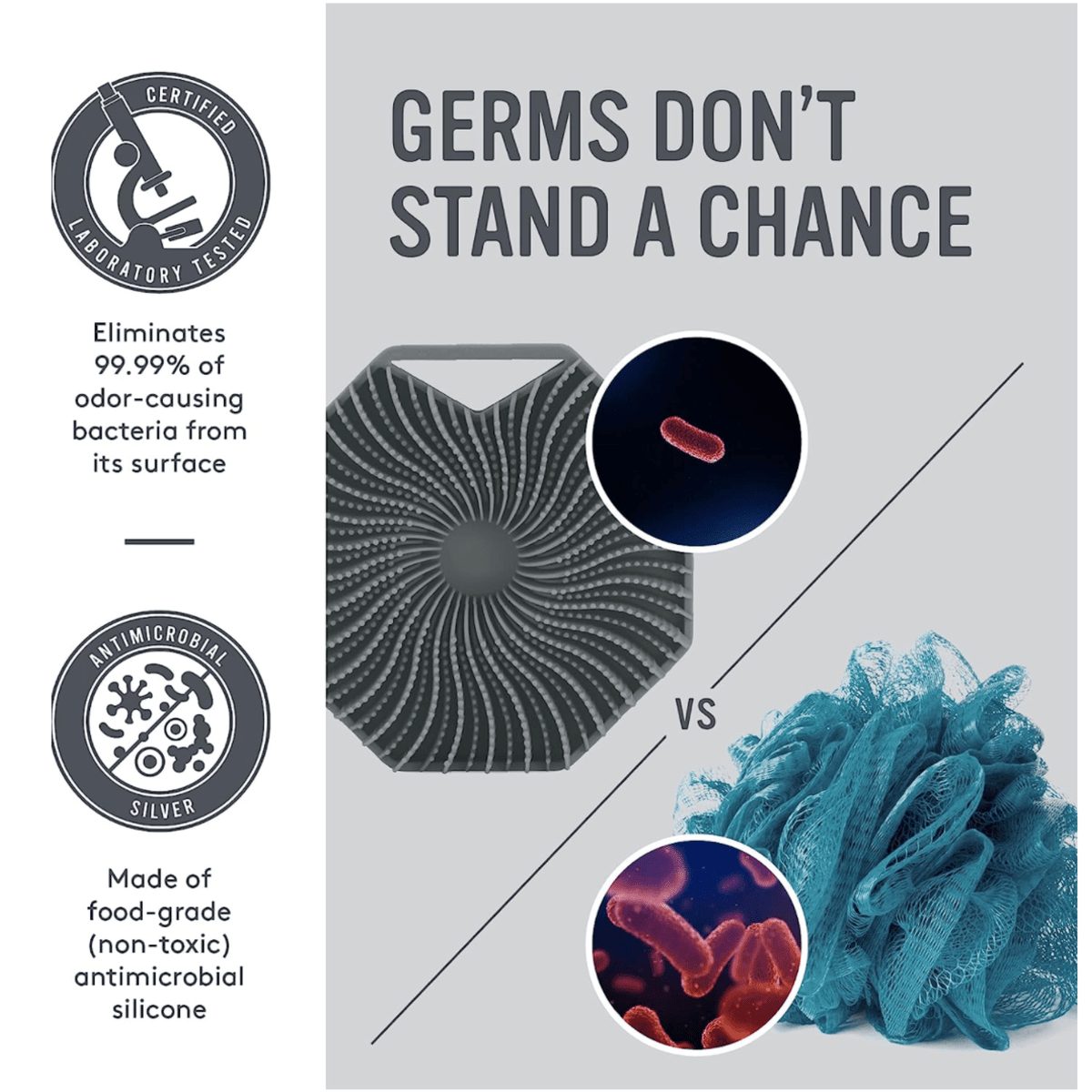 Silicone Body Scrubber - Black