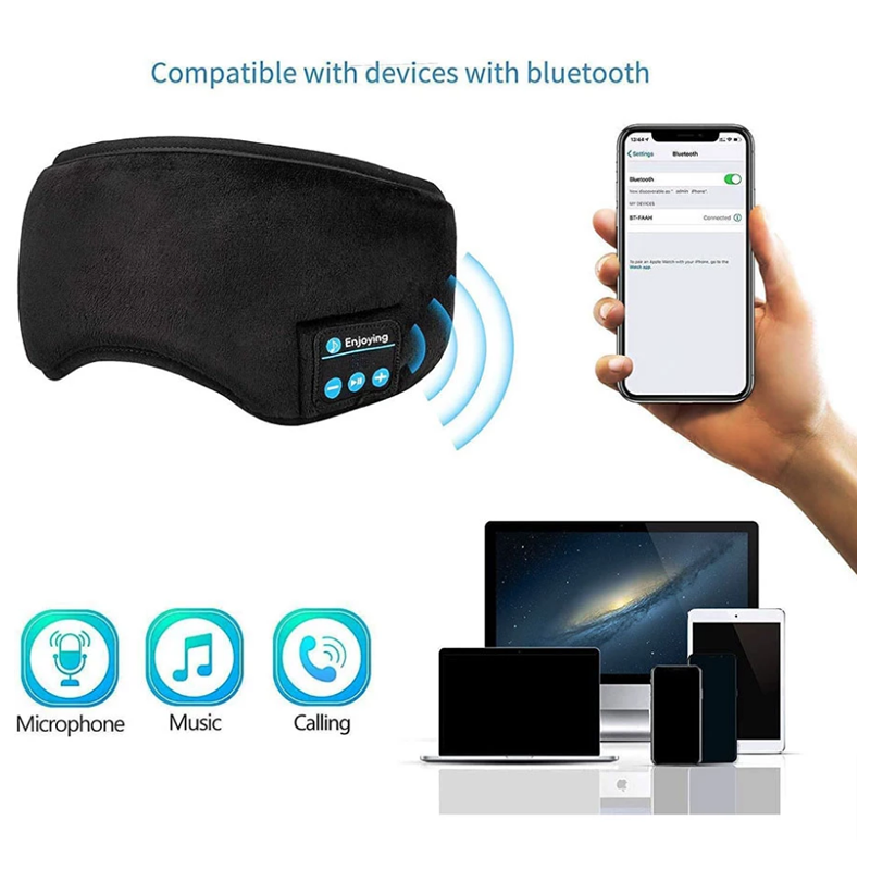 Bluetooth Music Eye Mask 5.0 Sleep Smart Wireless Full Shading