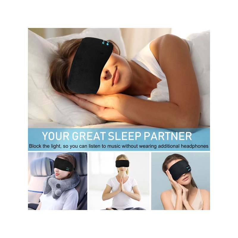 Bluetooth Music Eye Mask 5.0 Sleep Smart Wireless Full Shading