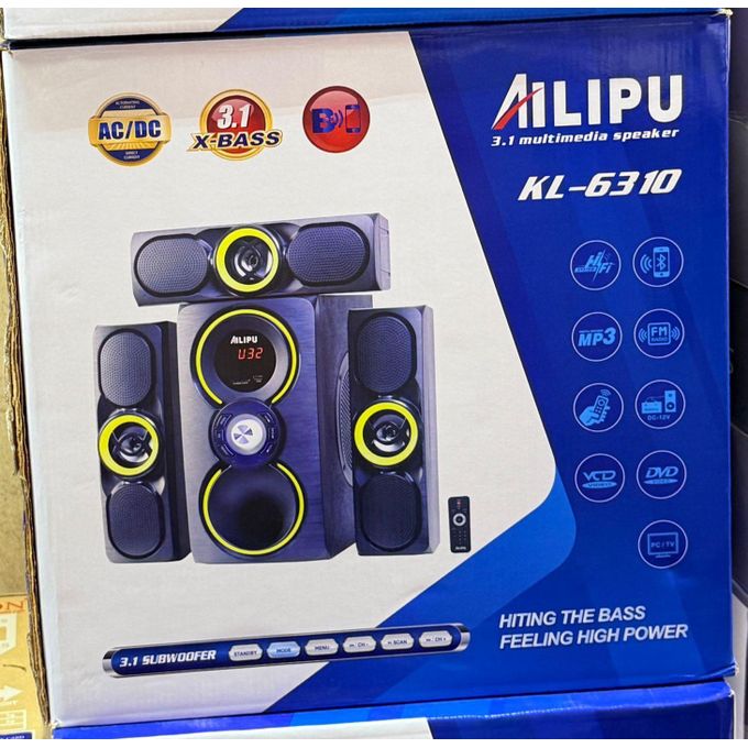 AILIPU 3.1 WOOFER Pro+ KL-6310AD woofer speaker system Multimedia Speaker Output Power 45W+15W*3 Subwoofer Bluetooth Cinema Home theater System Bluetooth Hi-Fi (1YR WRTY)