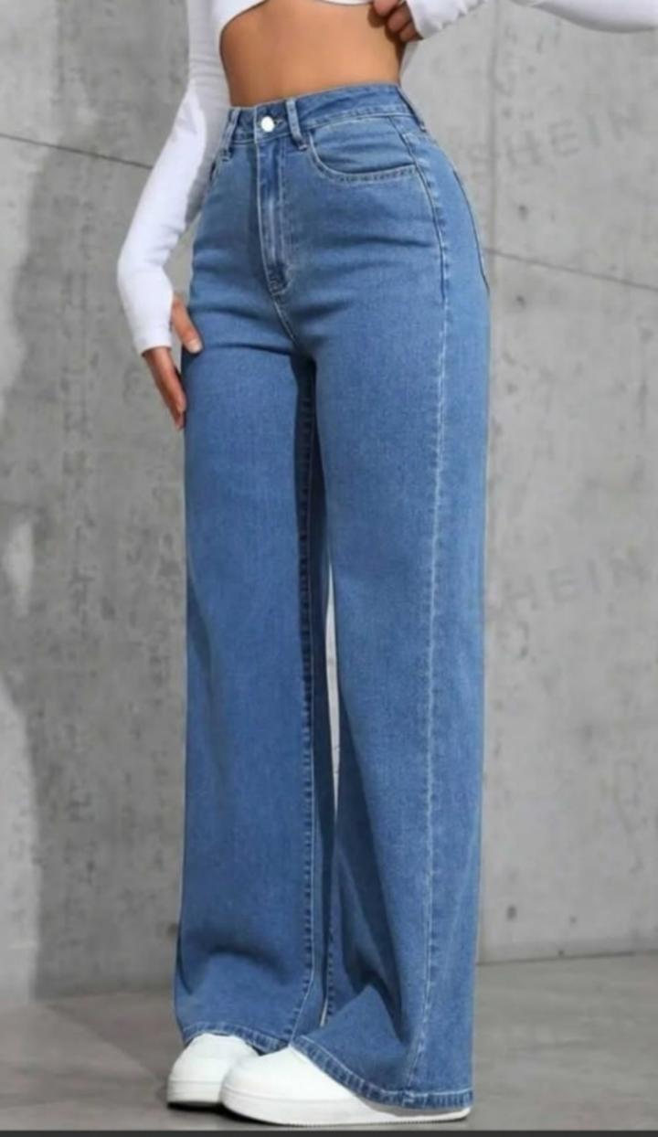 Women’s High-Waist Wide-Leg Denim Jeans – Relaxed Fit, Full Length, Vintage-Inspired Straight Loose Pants, Everyday Casual Streetwear Trousers