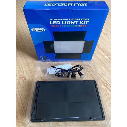 RL-1200 Professional LED Light Kit – Adjustable Brightness & Color Temperature 3200K–6500K – Photo & Video Lighting Panel 12 inch