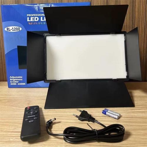 RL-1200 Professional LED Light Kit – Adjustable Brightness & Color Temperature 3200K–6500K – Photo & Video Lighting Panel 12 inch