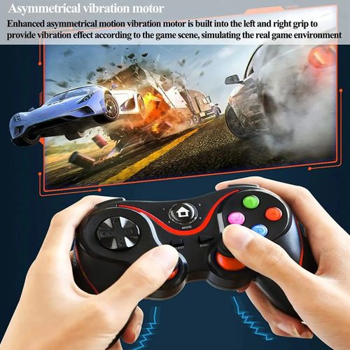 V8 Wireless Bluetooth Game Controller Gaming Pad With Smartphone Holder