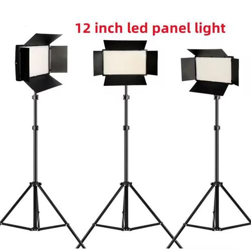 RL-1200 Professional LED Light Kit – Adjustable Brightness & Color Temperature 3200K–6500K – Photo & Video Lighting Panel 12 inch