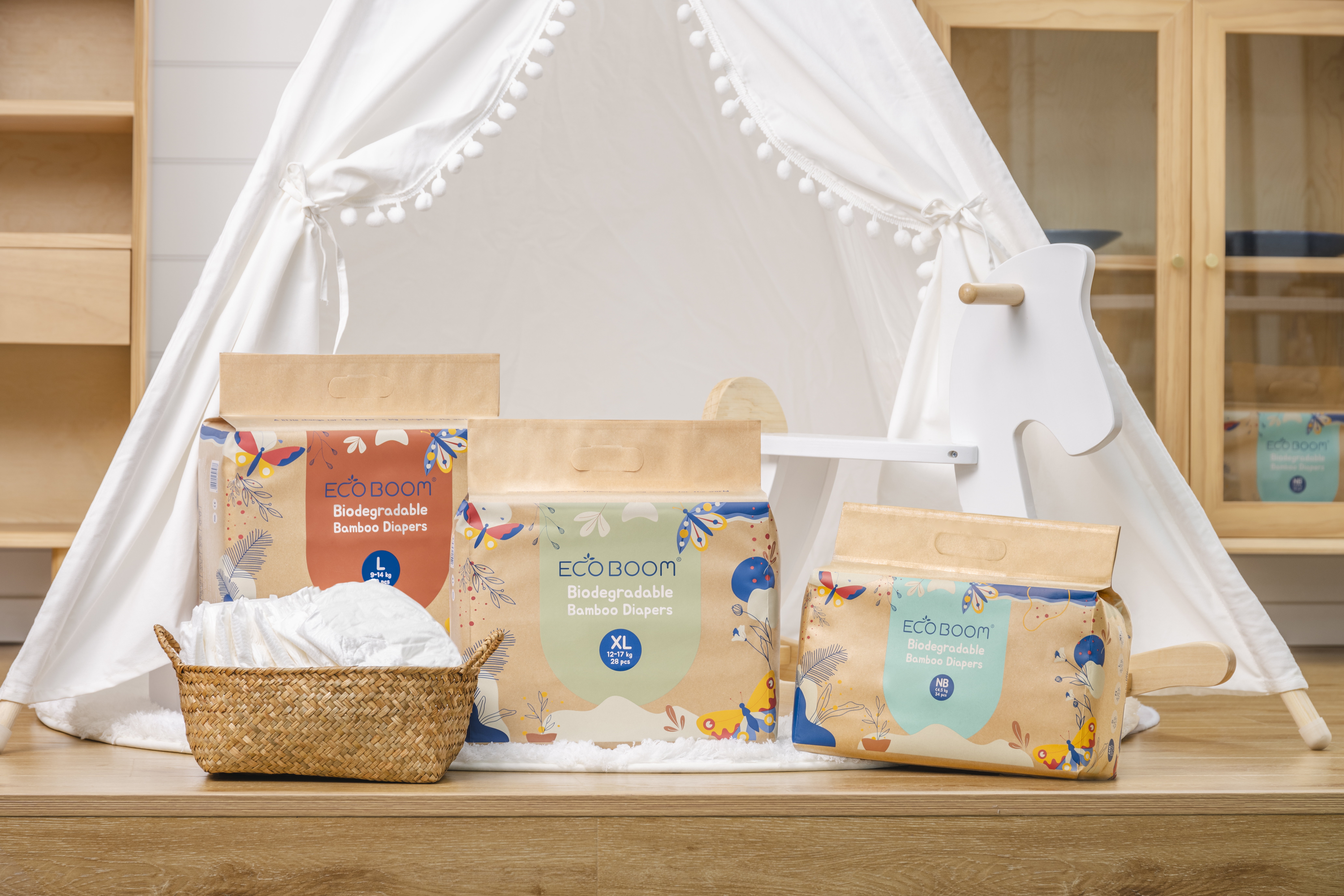 Eco Boom Biodegradable Bamboo Baby Diaper