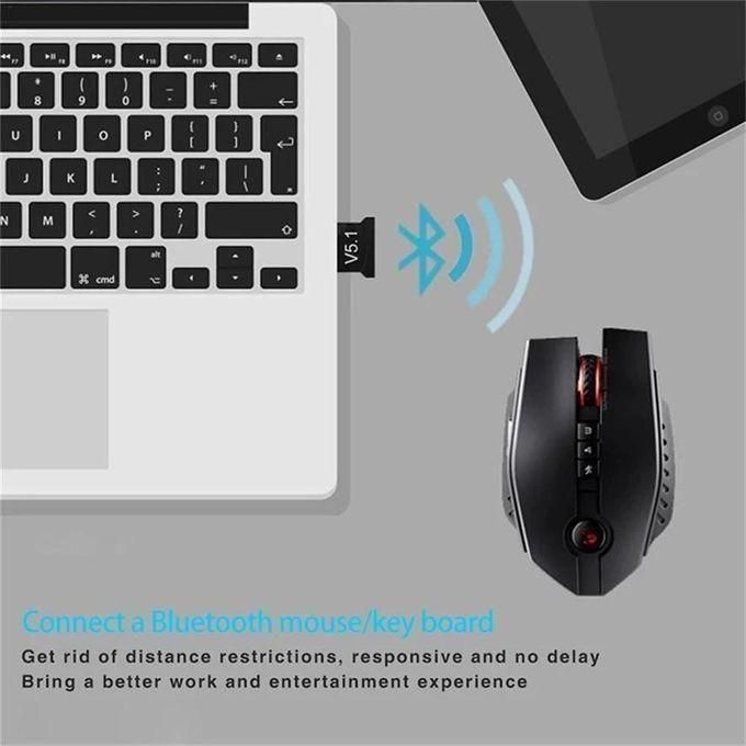 USB Wireless Bluetooth Adapter 5.1 Transmitter Receiver For Computer PC Laptop Phone Tablet Printer Headphone Speaker Wireless Mouse Keyboard USB Music Dongle Adapter Car Speaker