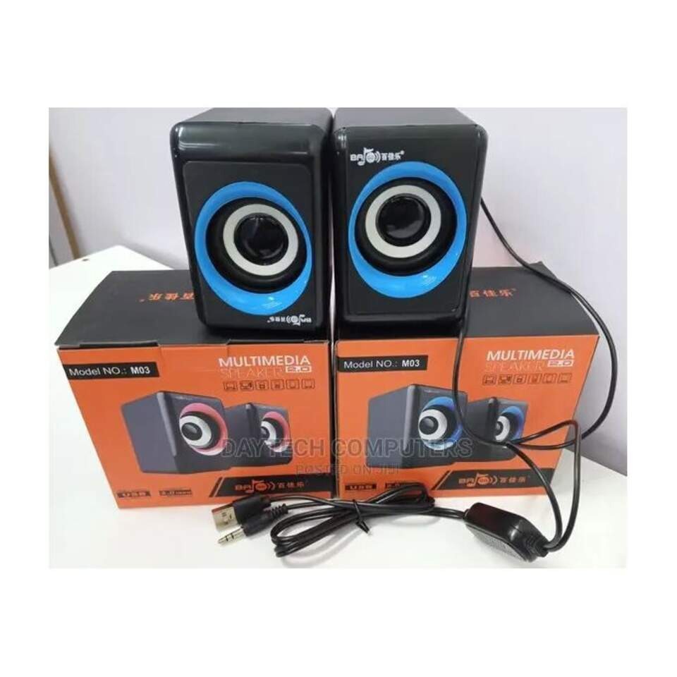USB Multimedia Speaker | Crystal Clear Sound | Compact Zen Design | Plug & Play | Switchable Base Light | Compatible with PC, Laptop, TV & Projector