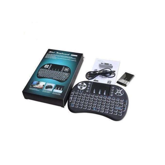 Mini Wireless Backlit Keyboard with Touchpad for Smart TV, PC, Android TV Box, PS4, PS5 & Xbox - 2.4GHz & Bluetooth Multi-Mode Rechargeable Remote Control Combo