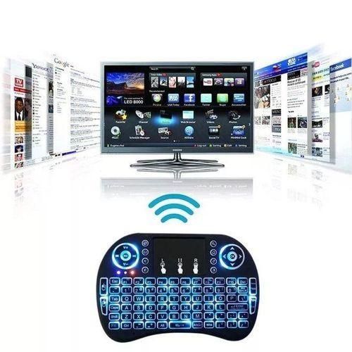 Mini Wireless Backlit Keyboard with Touchpad for Smart TV, PC, Android TV Box, PS4, PS5 & Xbox - 2.4GHz & Bluetooth Multi-Mode Rechargeable Remote Control Combo
