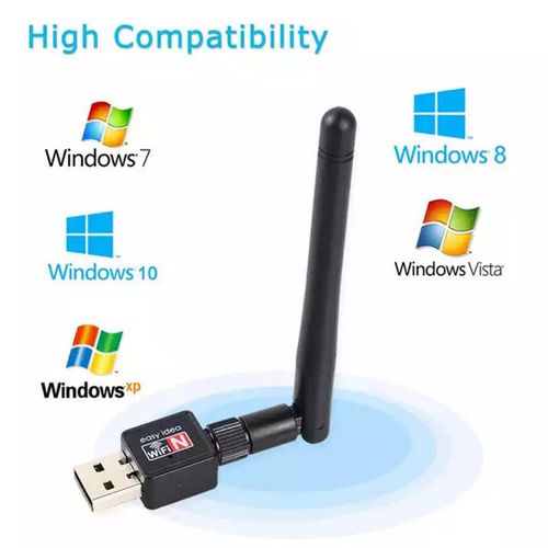 900Mbps Wireless USB WiFi Adapter For Laptop/PC/Desktop With Antennae - With Very High Connection Speed