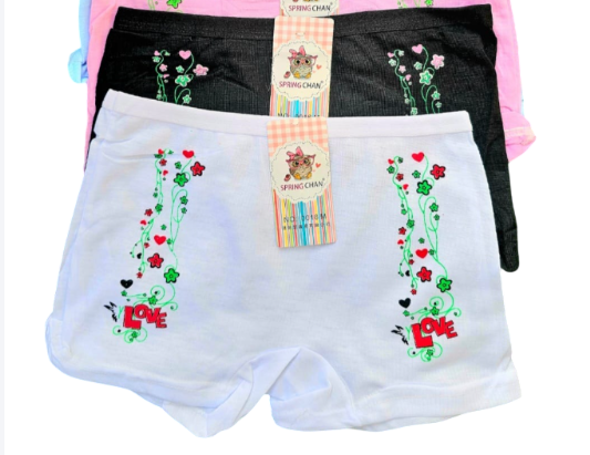 6 Pieces Kids Pant Set Soft Cotton Boys & Girls Underwear Breathable Comfortable Stretchy Everyday Innerwear Multi-Color Pack