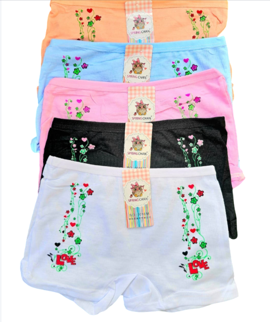 6 Pieces Kids Pant Set Soft Cotton Boys & Girls Underwear Breathable Comfortable Stretchy Everyday Innerwear Multi-Color Pack