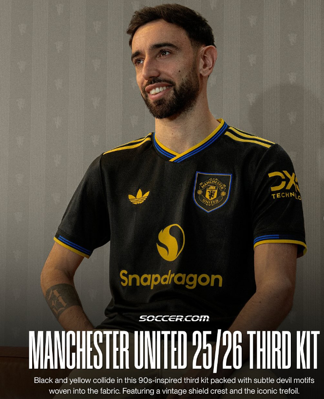 Manchester United 2025/26 Third Kit  Black Jersey – Men’s Football Shirt | Limited Offer End Season Sale