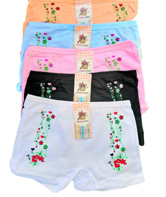 6 Pieces Kids Pant Set Soft Cotton Boys & Girls Underwear Breathable Comfortable Stretchy Everyday Innerwear Multi-Color Pack