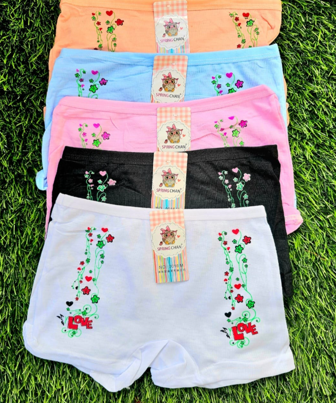 6 Pieces Kids Pant Set Soft Cotton Boys & Girls Underwear Breathable Comfortable Stretchy Everyday Innerwear Multi-Color Pack
