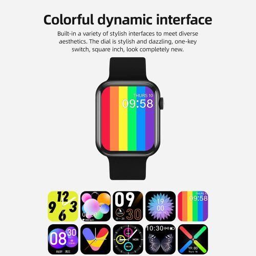 Global Version Smart Watch T500 PLUS 1.54'' IPS Full Touch Screen MTK2502 Chipset Fitness Tracker Sleep/Heart Rate Monitor BT Call/Music/Messages Push/Remote Camera Control Smartwatch for Men Women
