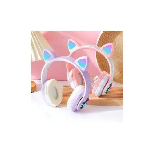 Fancy Wireless Headset Cat Ear 5.0 Bluetooth Headphones LED Flashing Light Sports And Leisure Earphones For Kids Gift