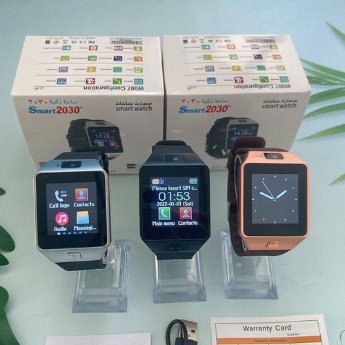 Smart2030 W007 Bluetooth Smartwatch with Camera, SIM Slot & Music Player