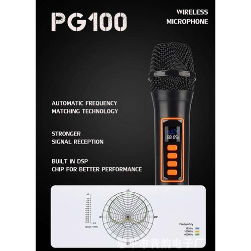 Professional Wireless Microphone VHF 2 Channel Mic