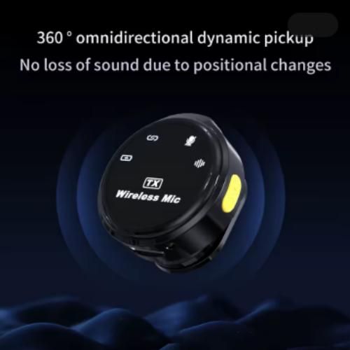 Wireless Lapel Microphone Two Users For iPhone ,Q8 Wireless Lavalier Microphone Mini Vlog Microphone Button Wireless Collar Clip