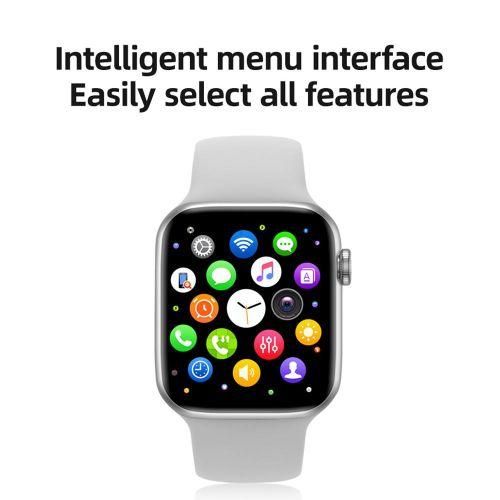 Global Version Smart Watch T500 PLUS 1.54'' IPS Full Touch Screen MTK2502 Chipset Fitness Tracker Sleep/Heart Rate Monitor BT Call/Music/Messages Push/Remote Camera Control Smartwatch for Men Women