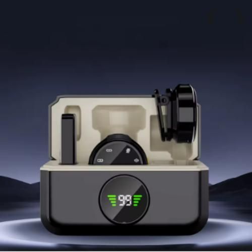 Wireless Lapel Microphone Two Users For iPhone ,Q8 Wireless Lavalier Microphone Mini Vlog Microphone Button Wireless Collar Clip