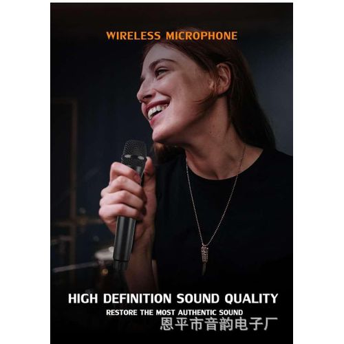 Professional Wireless Microphone VHF 2 Channel Mic