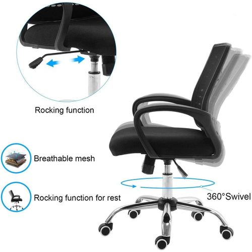Ergonomic Office Chair, Home Desk Chairs with Wheels,Mesh Office Chair,Computer Chair,Swivel Chair,Mesh Gaming Chair for Adults + FREE BACKREST