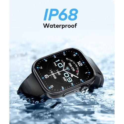 Itel Storm Ultra Smartwatch 2.02'' HD Scratchproof O23 with Hands Free Calls, Remote Camera Control, BT Calling Message Notifications, Metal Crafted -Black