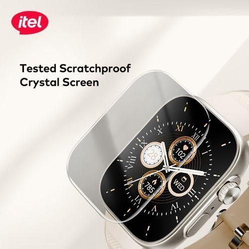 Itel Storm Ultra Smartwatch 2.02'' HD Scratchproof O23 with Hands Free Calls, Remote Camera Control, BT Calling Message Notifications, Metal Crafted -Black