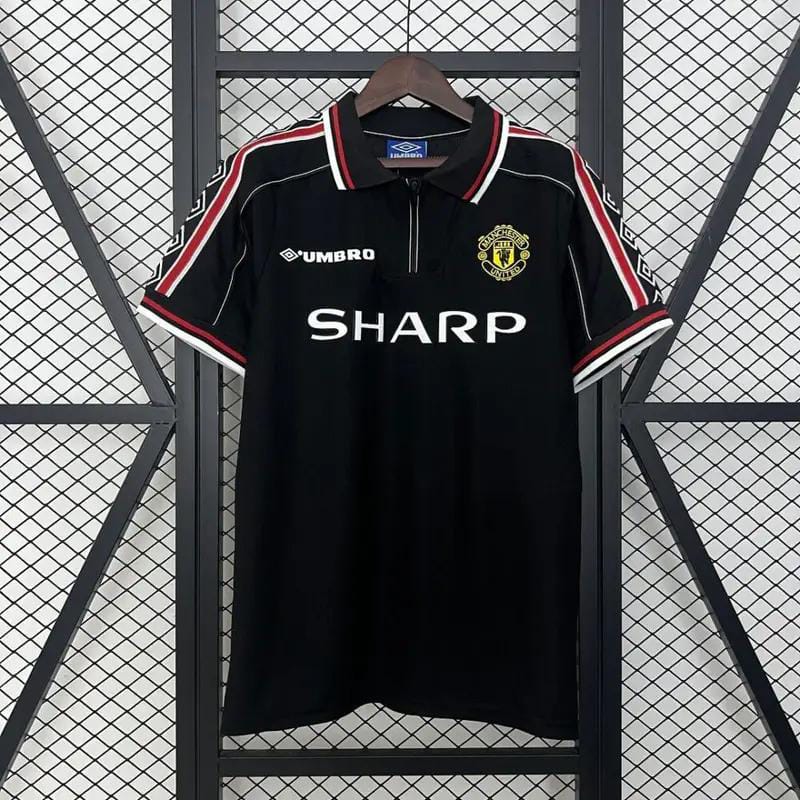 Original 98/99 MANCHESTER UNITED Black Third Vintage Retro Kit Football Jersey ; Best Quality Unisex Man U Jersey Retro Kit