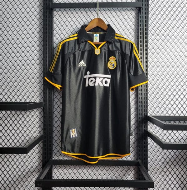 Original REAL MADRID HOME JERSEY- Classic Teka Black Edition Retro Kit Football Jersey ; Best Quality Unisex Real Madrid - Classic Teka Edition Jersey Retro Kit